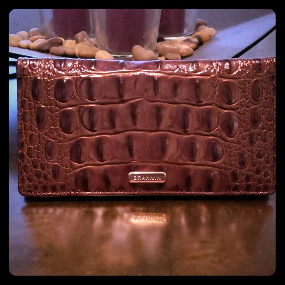 Brahmin 'Ady' Croc Embossed Continental Wallet